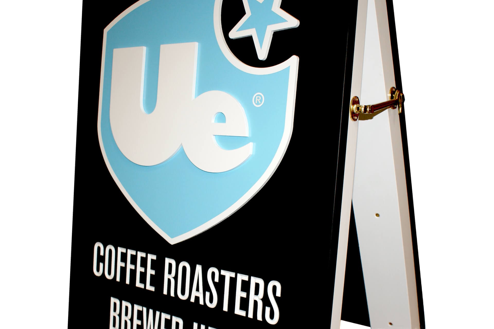 Bespoke pavement sign for UE Coffee Roasters