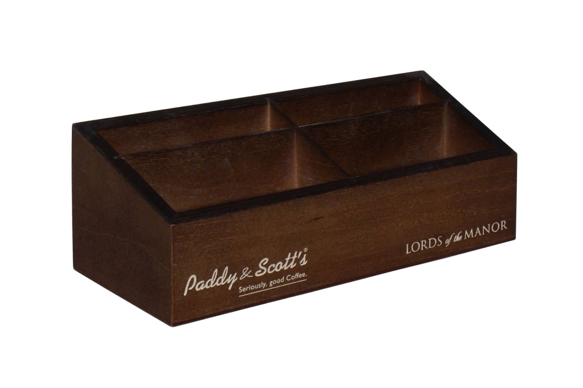 Bespoke wooden compartmented tea tray