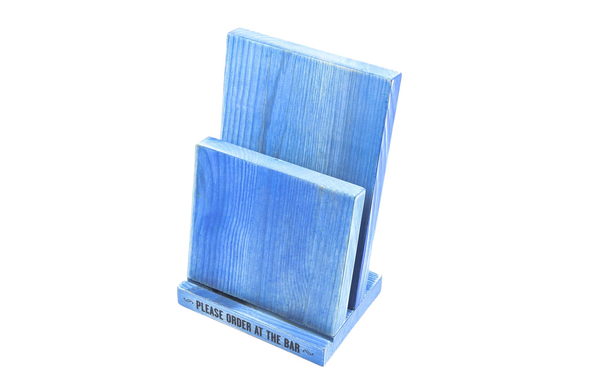 Loungers wooden bespoke table menu stand