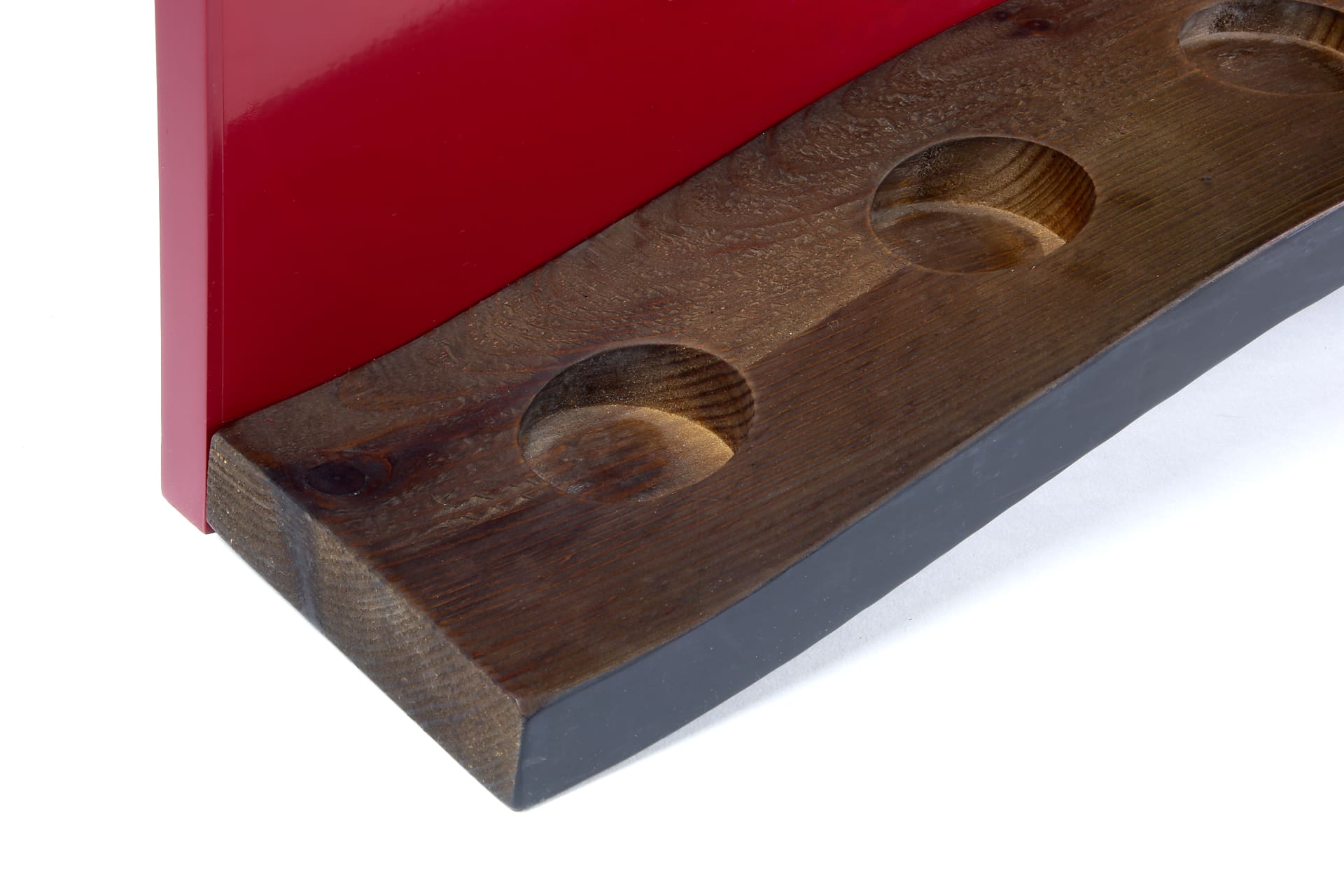 Wooden display stand and signage