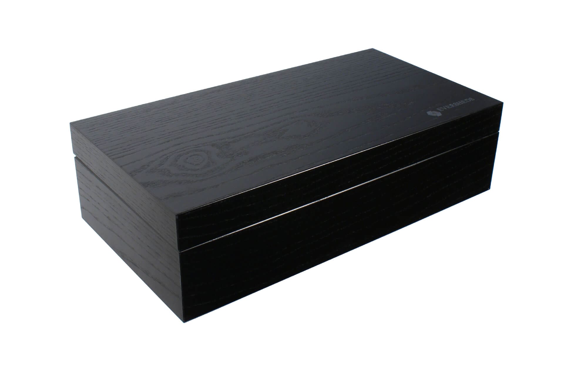 Branded wood stationary box for conference rooms
