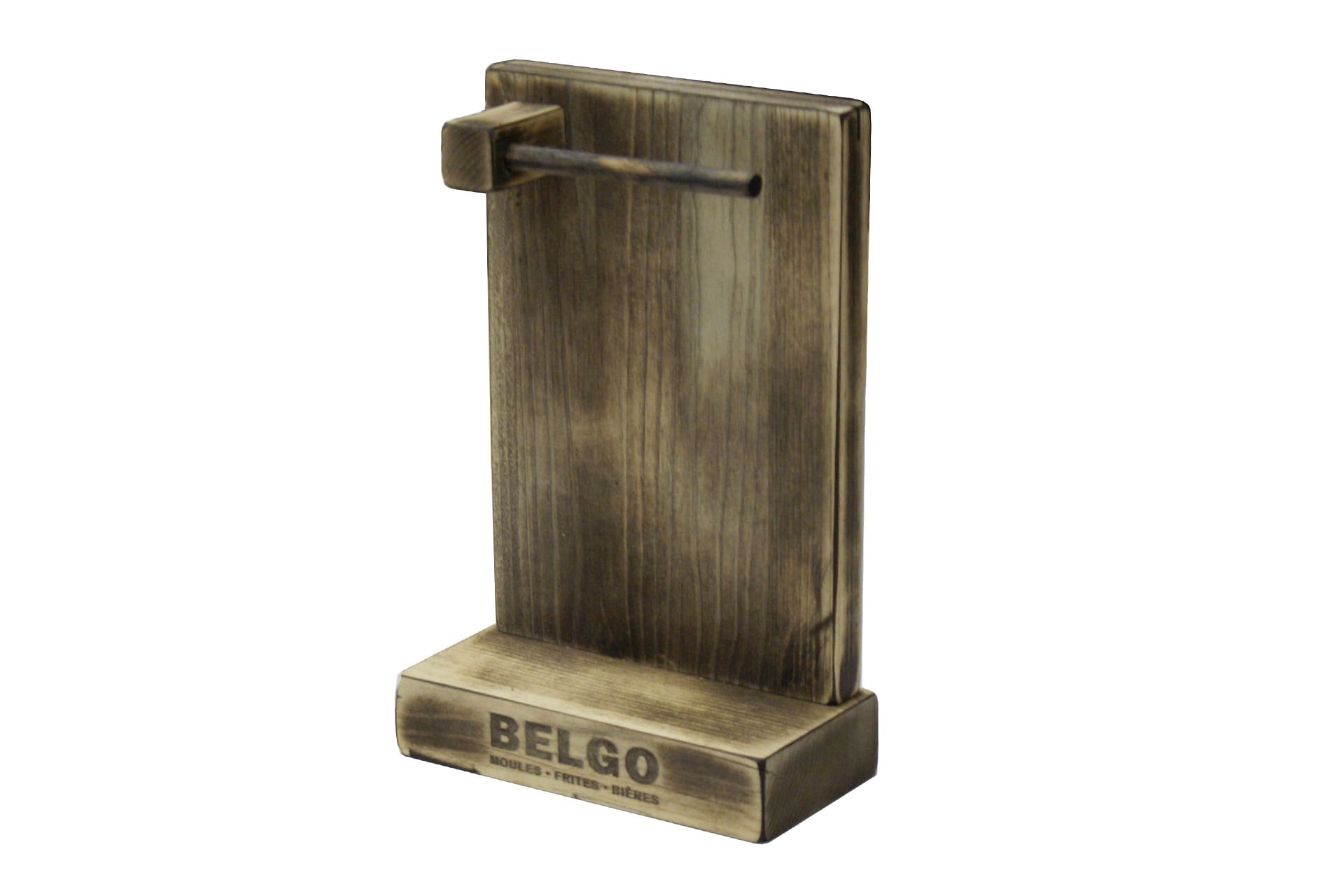 Rustic Wooden table menu holder